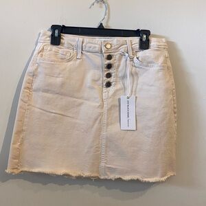 Just Black Denim Odyssey Button Down A Line Mini Skirt